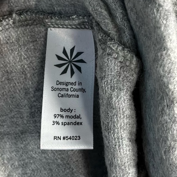 Athleta Energy Heather Grey Cozy Lounge Dress Not Your Moms Housedress Marled S - Picture 9 of 16